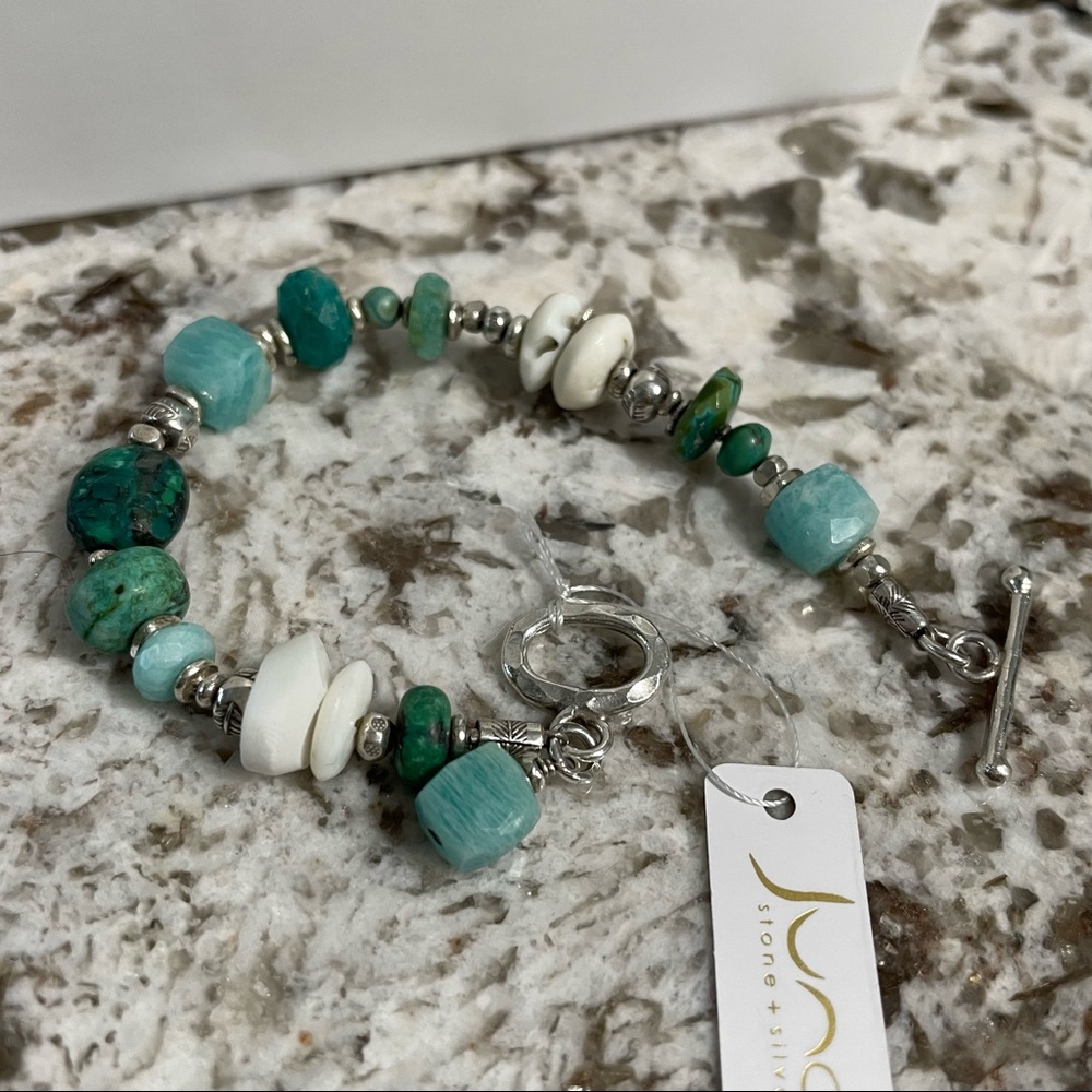 Turquoise, Amazonite, Shell, Chrysocolla Bracelet
